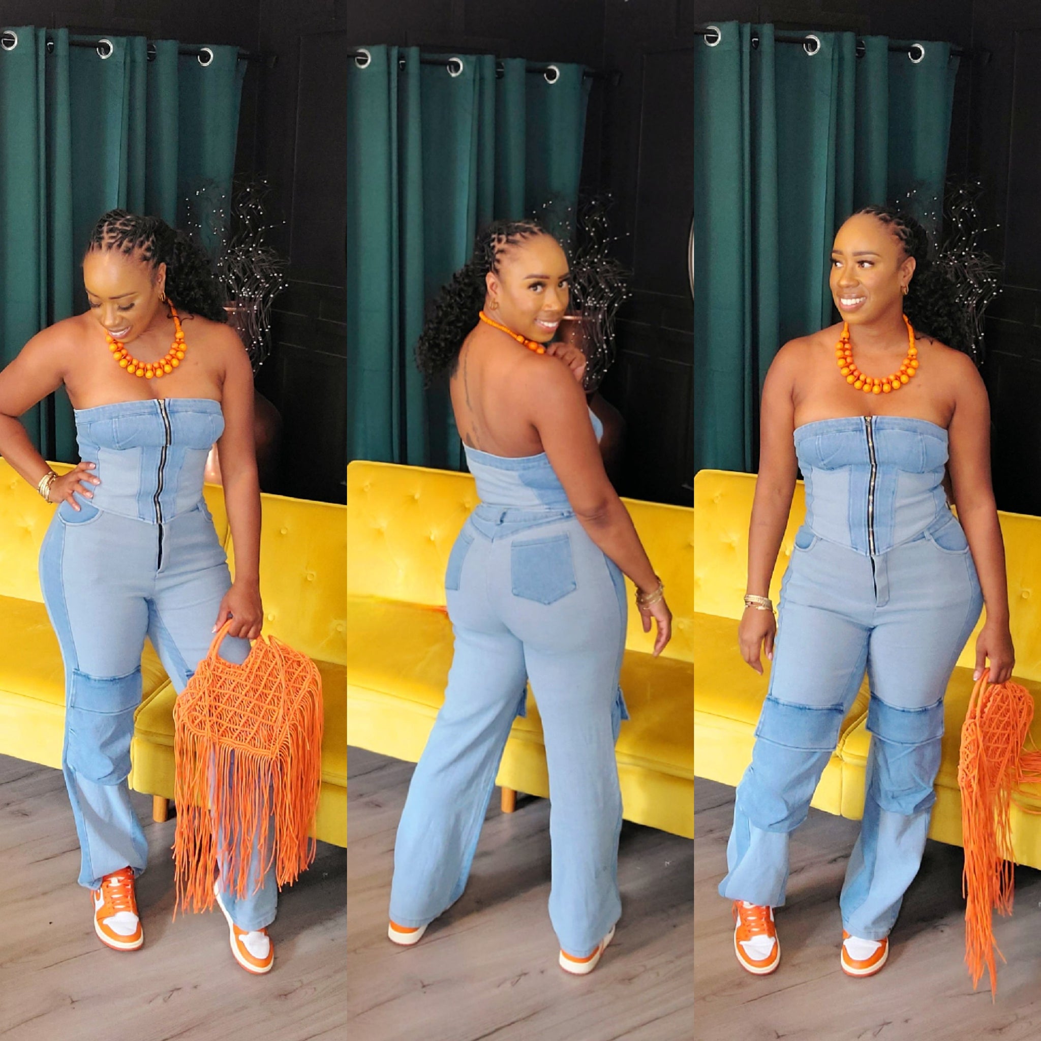DENIM CHARM SET – London Charles Boutique