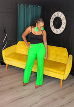 Load image into Gallery viewer, EDGY WIDE LEG PANTS [ GREEN ]
