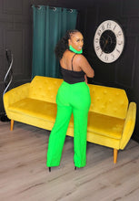 Load image into Gallery viewer, EDGY WIDE LEG PANTS [ GREEN ]
