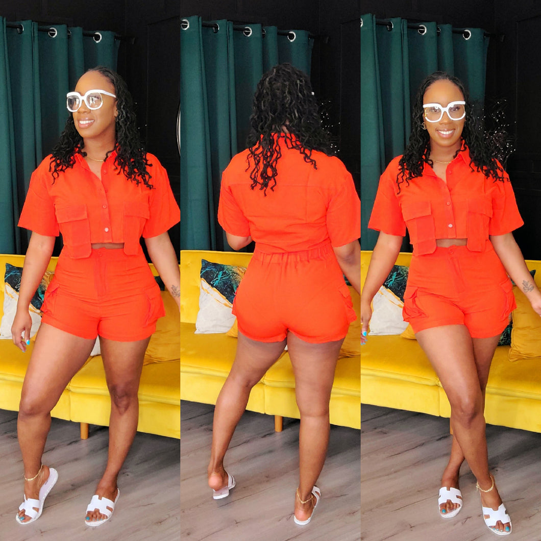 VACAY ME NOW SET ( ORANGE)