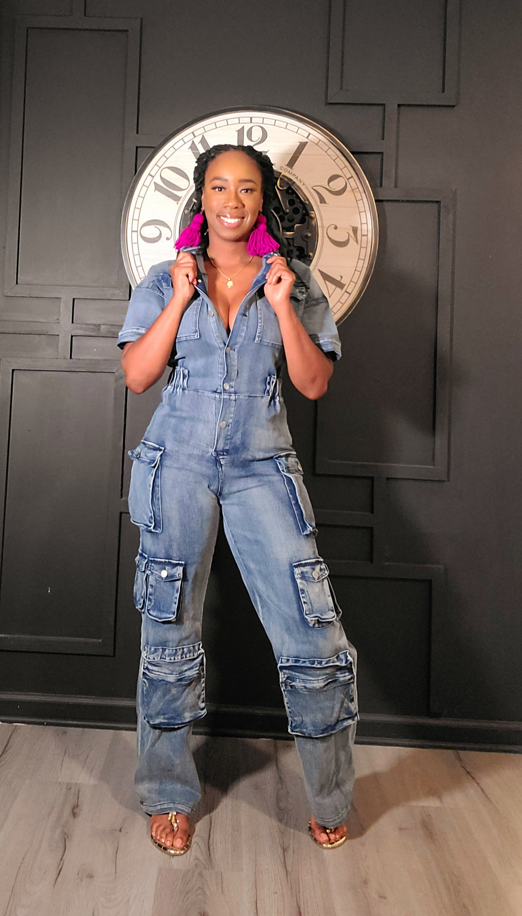 Aubree Denim Jumpsuit