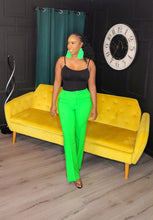 Load image into Gallery viewer, EDGY WIDE LEG PANTS [ GREEN ]
